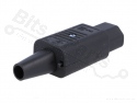 Plug C13 female 230V AC / 10A for mounting on wire